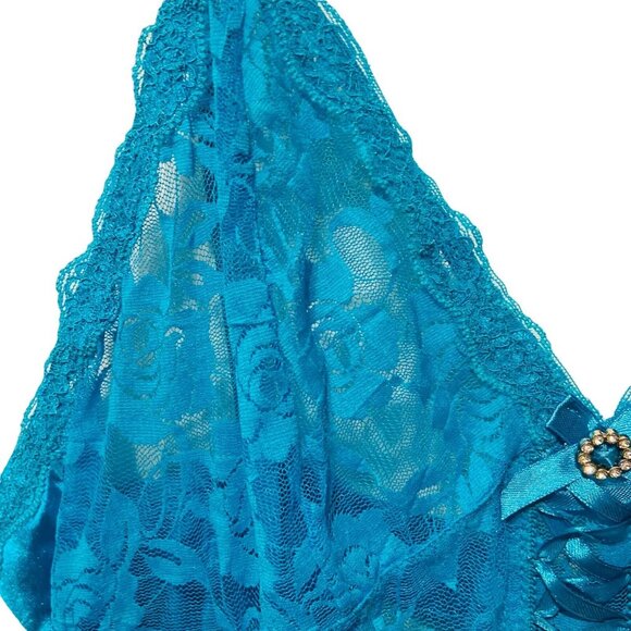 #4615 COLLECTION LINGERIE SIZE 3X-4X TURQUOISE NWT - Picture 9 of 10